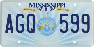 MS license plate AGQ599