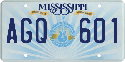 MS license plate AGQ601