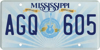 MS license plate AGQ605