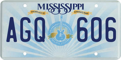 MS license plate AGQ606