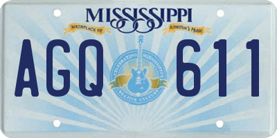 MS license plate AGQ611