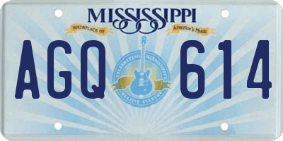 MS license plate AGQ614