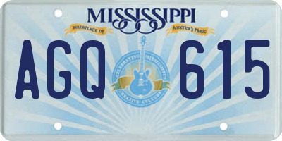 MS license plate AGQ615