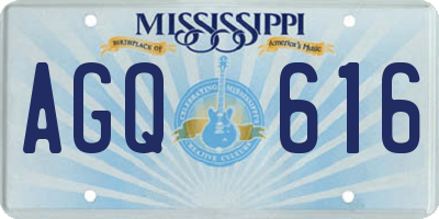 MS license plate AGQ616