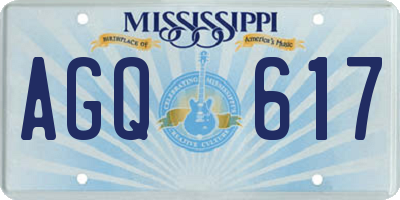 MS license plate AGQ617
