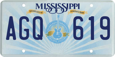 MS license plate AGQ619