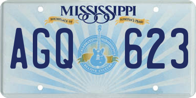 MS license plate AGQ623