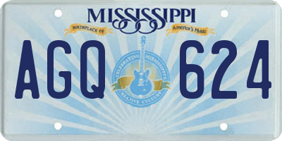 MS license plate AGQ624