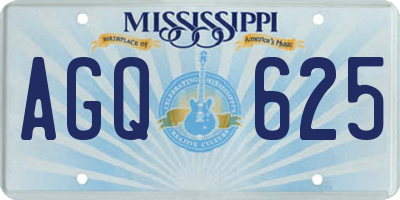 MS license plate AGQ625