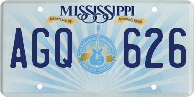MS license plate AGQ626