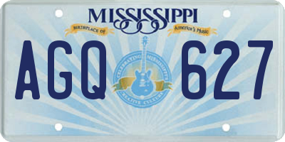 MS license plate AGQ627