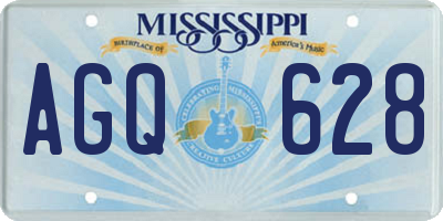 MS license plate AGQ628