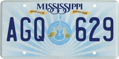 MS license plate AGQ629