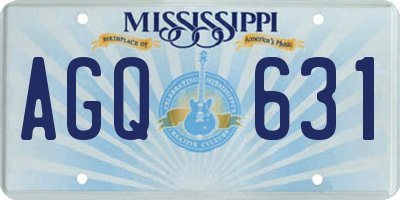 MS license plate AGQ631