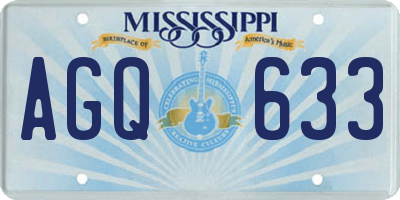 MS license plate AGQ633