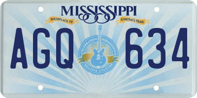 MS license plate AGQ634