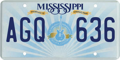 MS license plate AGQ636