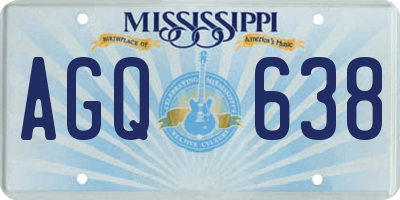 MS license plate AGQ638