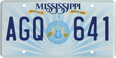 MS license plate AGQ641