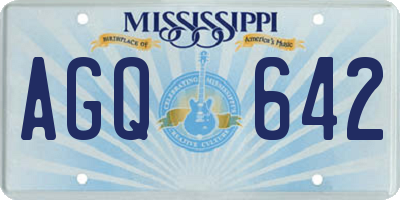 MS license plate AGQ642