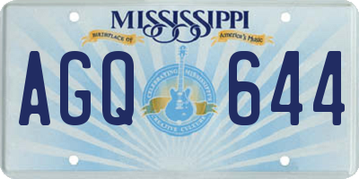 MS license plate AGQ644