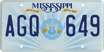 MS license plate AGQ649