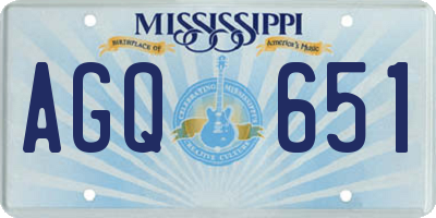 MS license plate AGQ651