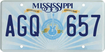 MS license plate AGQ657
