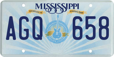 MS license plate AGQ658