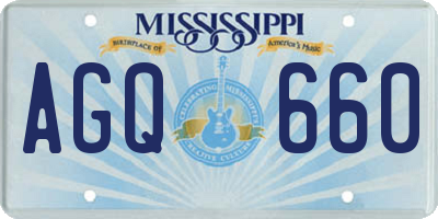MS license plate AGQ660