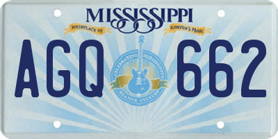 MS license plate AGQ662
