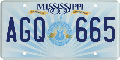 MS license plate AGQ665