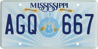 MS license plate AGQ667