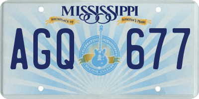 MS license plate AGQ677