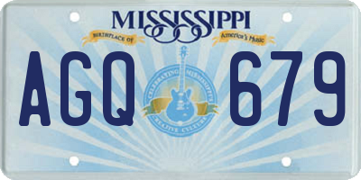 MS license plate AGQ679