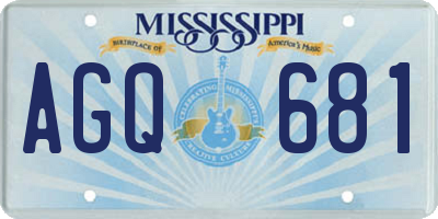 MS license plate AGQ681