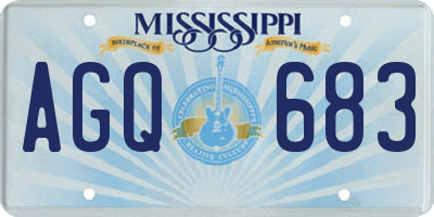 MS license plate AGQ683