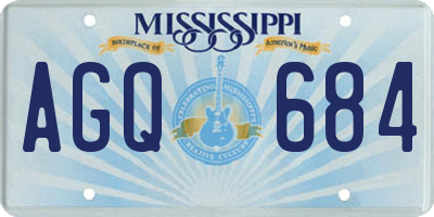 MS license plate AGQ684