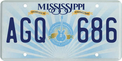 MS license plate AGQ686