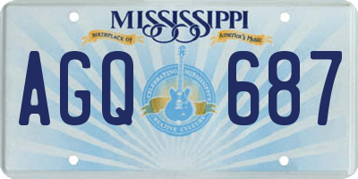 MS license plate AGQ687
