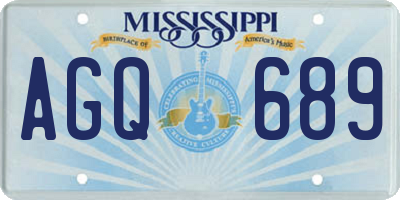 MS license plate AGQ689