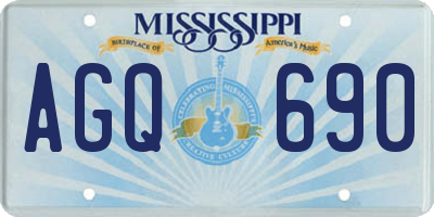 MS license plate AGQ690