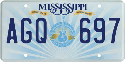 MS license plate AGQ697