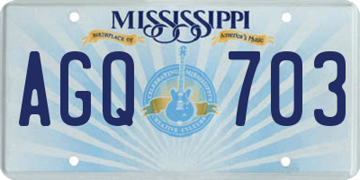 MS license plate AGQ703