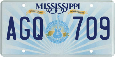 MS license plate AGQ709