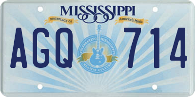 MS license plate AGQ714