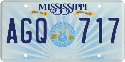 MS license plate AGQ717