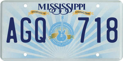 MS license plate AGQ718
