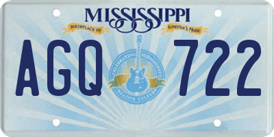 MS license plate AGQ722