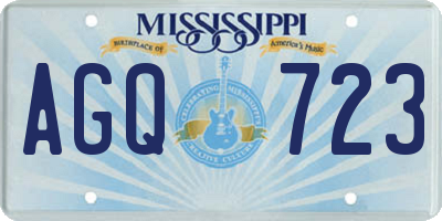 MS license plate AGQ723
